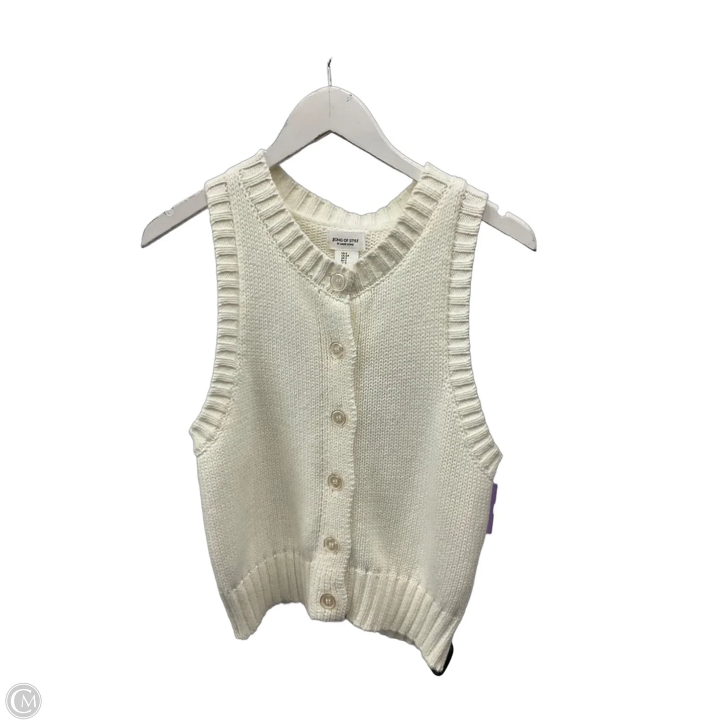 Top Sleeveless By Clothes Mentor In Cream, Size: S