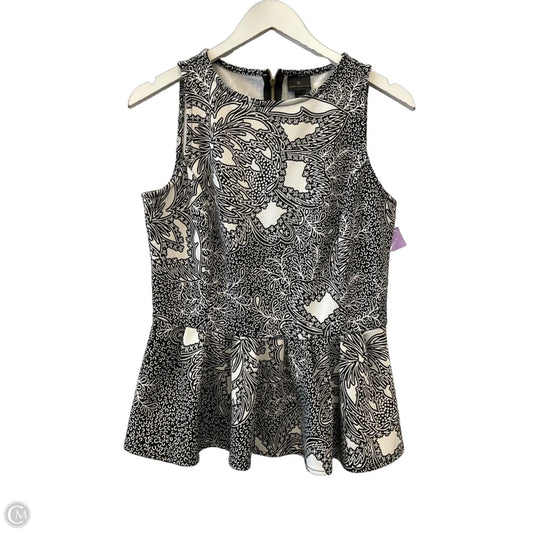 Top Sleeveless By Worthington In Black & White, Size: M