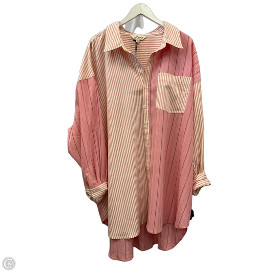Top Long Sleeve By Clothes Mentor In Pink, Size: 2x