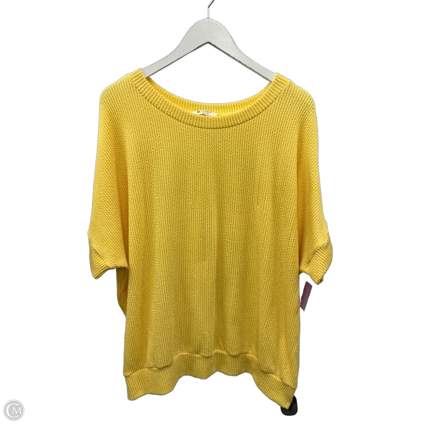 Top Short Sleeve By Bombom In Yellow, Size: Xl