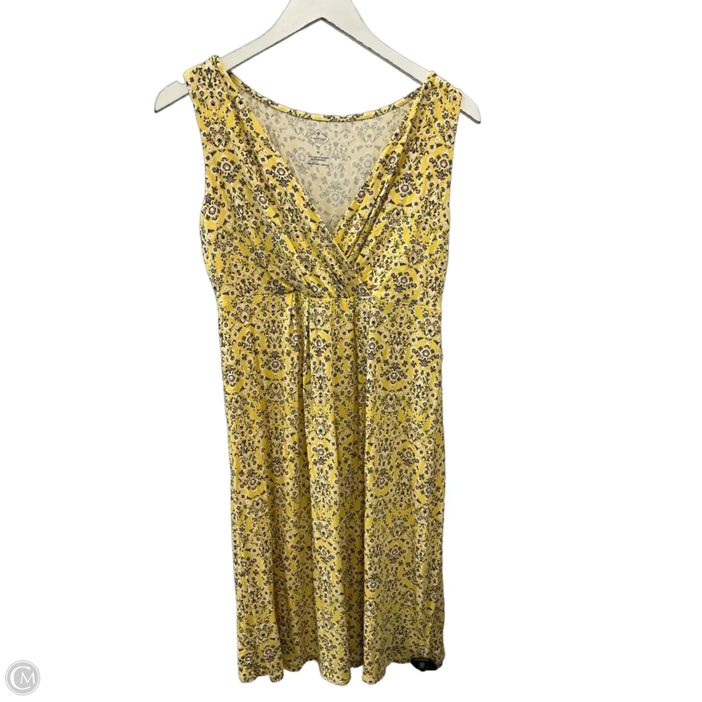 Dress Casual Midi By St Johns Bay In Yellow, Size: M