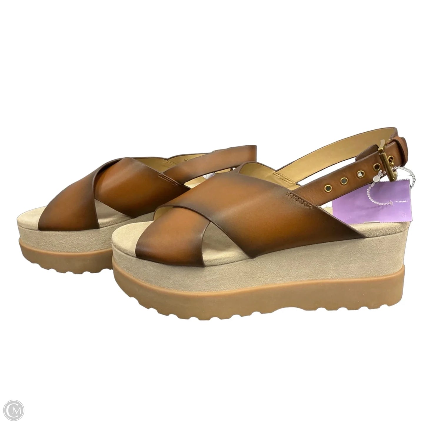 Sandals Heels Platform By Michael By Michael Kors In Tan, Size: 11