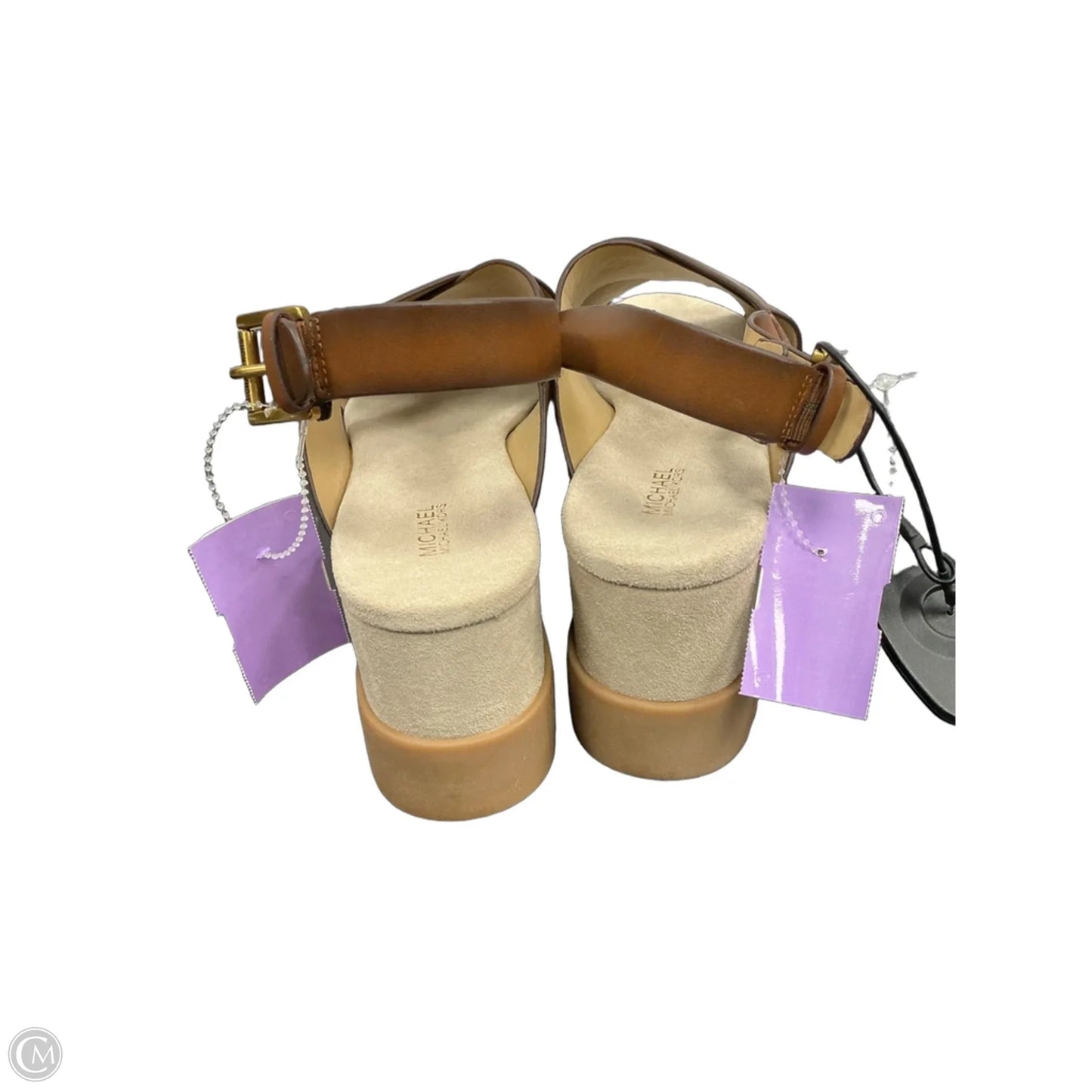 Sandals Heels Platform By Michael By Michael Kors In Tan, Size: 11