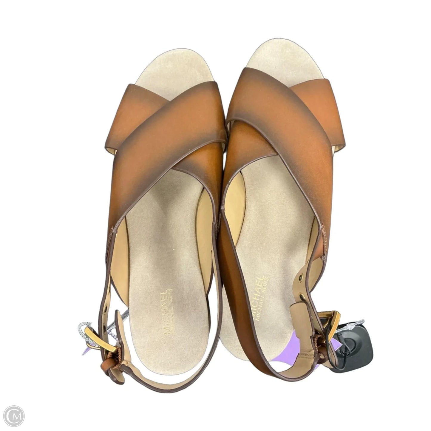 Sandals Heels Platform By Michael By Michael Kors In Tan, Size: 11