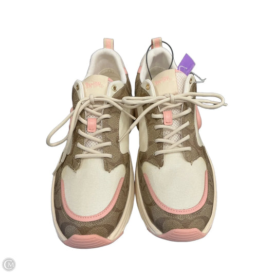 Shoes Designer By Coach In Brown & Pink, Size: 11