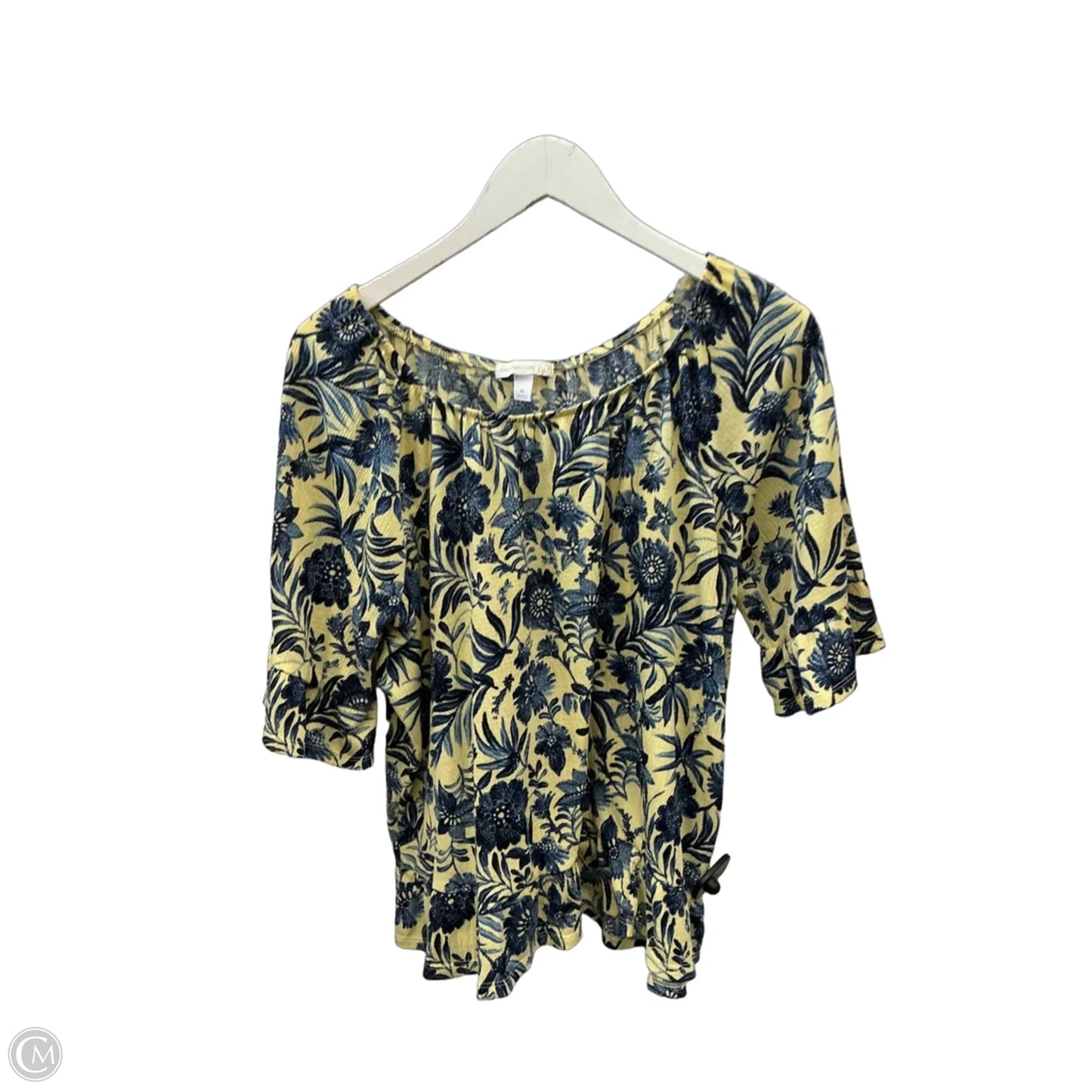 Top Short Sleeve By Westport In Yellow, Size: Xl