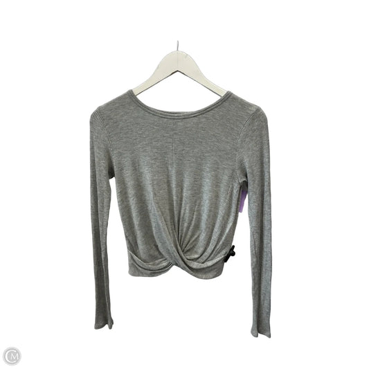 Top Long Sleeve By Alo In Grey, Size: M