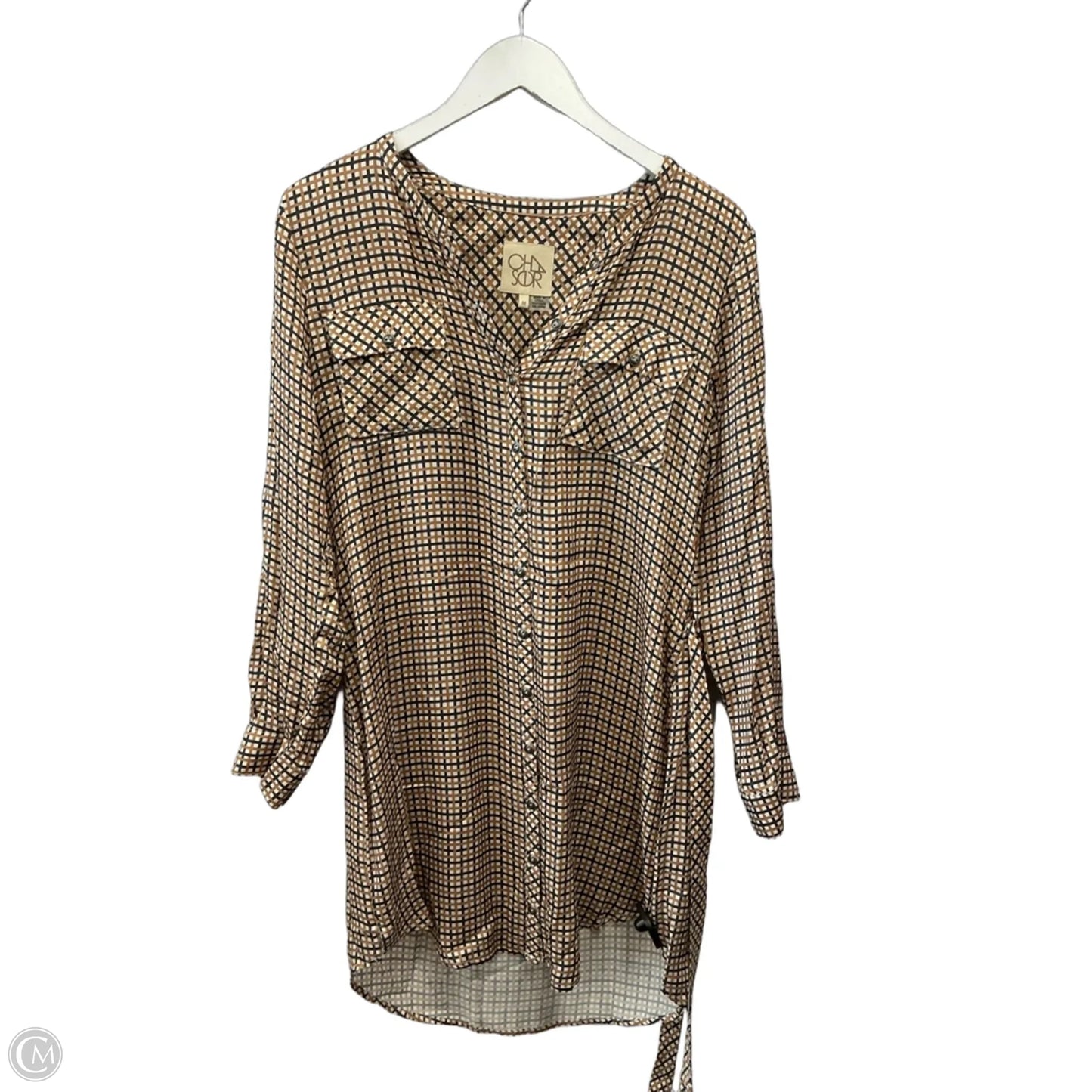 Dress Casual Midi By Chaser In Black & Tan, Size: M