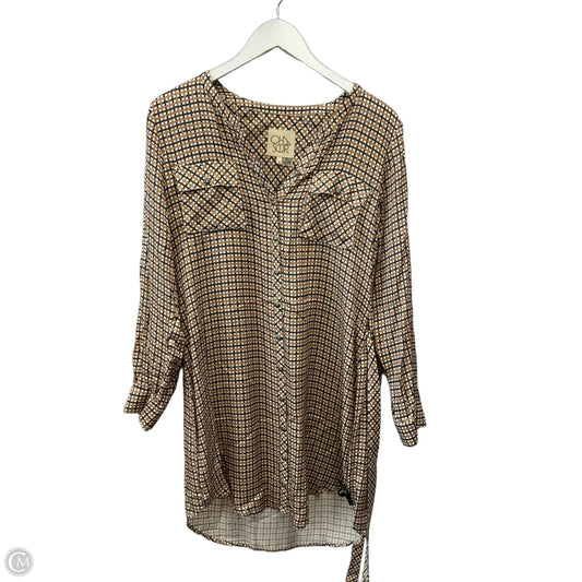Dress Casual Midi By Chaser In Black & Tan, Size: M