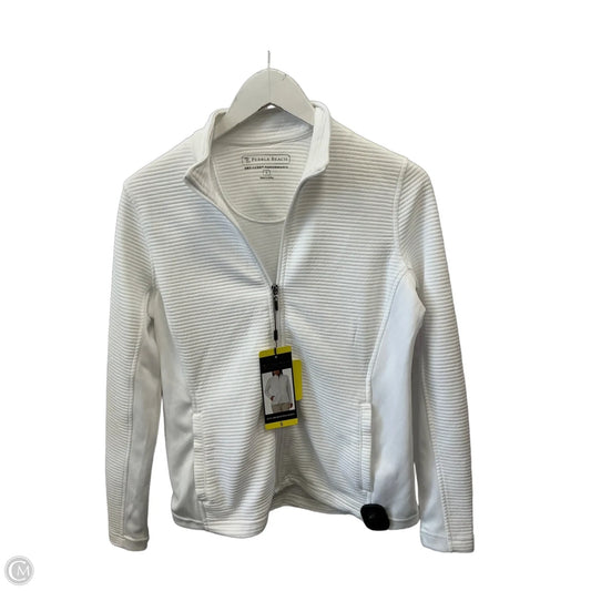 Athletic Jacket By Pebble Beach In White, Size: S