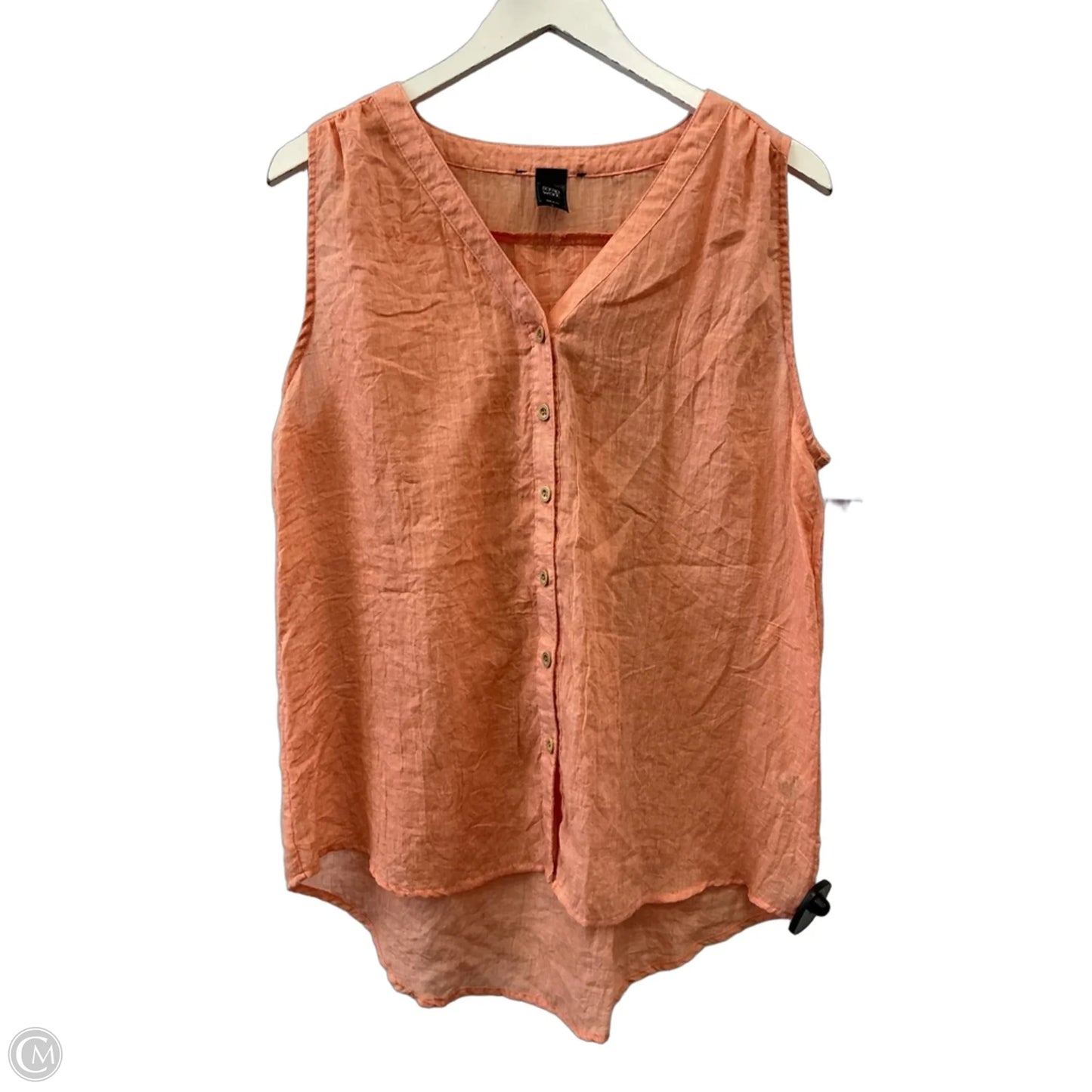 Top Sleeveless By Clothes Mentor In Orange, Size: L