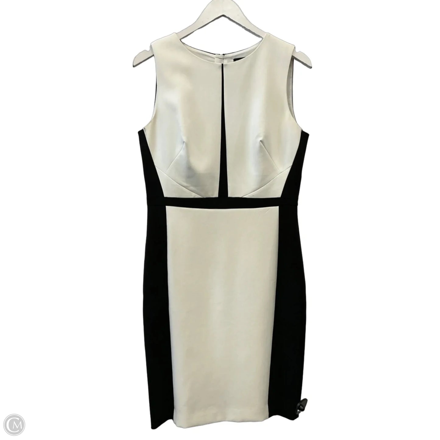 Dress Casual Midi By White House Black Market In Black & White, Size: M