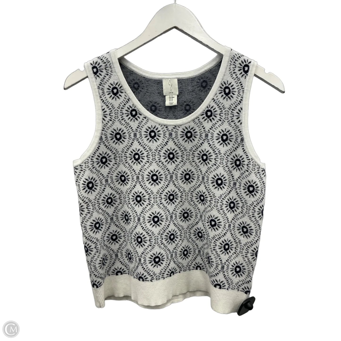 Top Sleeveless By Joie In Black & White, Size: M