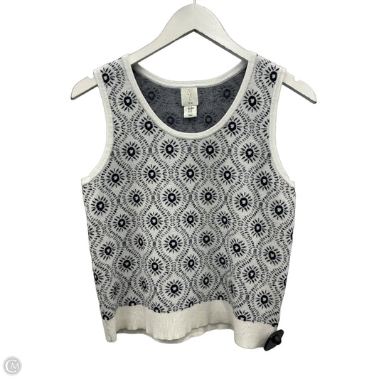 Top Sleeveless By Joie In Black & White, Size: M