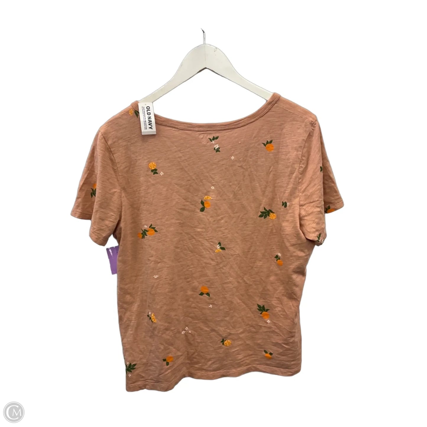 Top Short Sleeve By Old Navy In Peach, Size: L