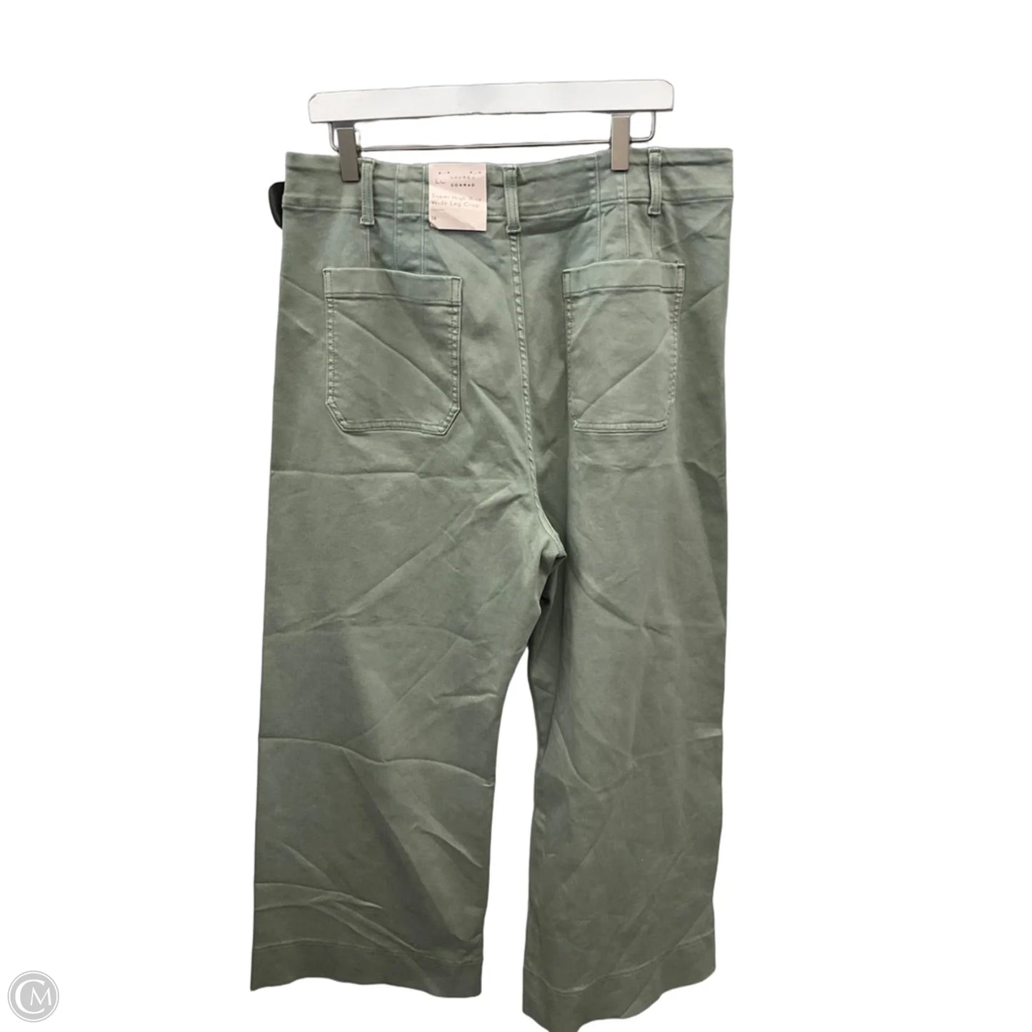 Jeans Cropped By Lc Lauren Conrad In Green Denim, Size: 16