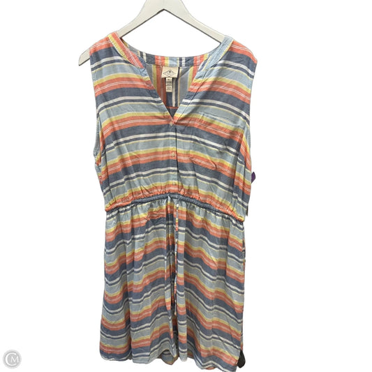 Dress Casual Midi By St Johns Bay In Blue & Orange, Size: Xl