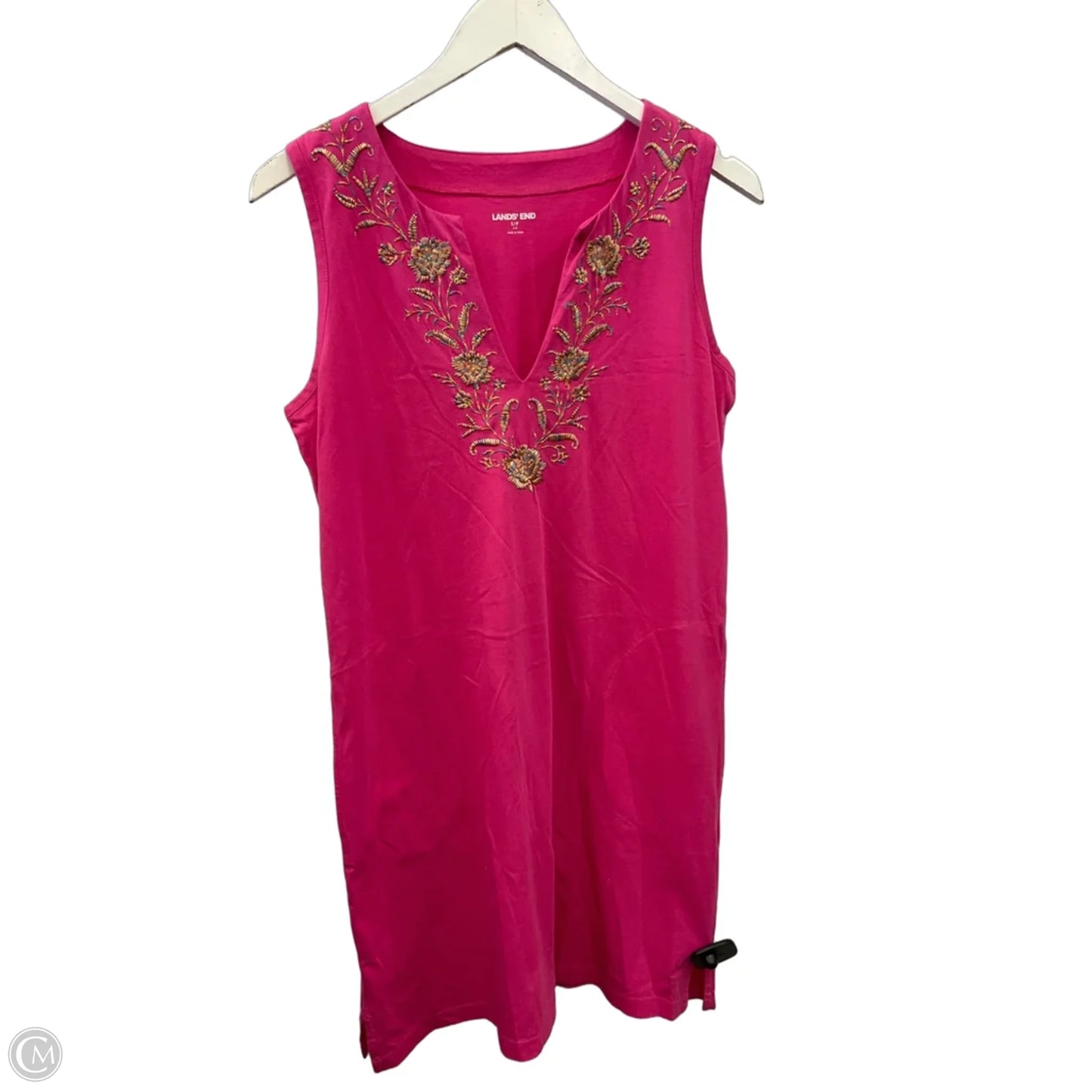 Dress Casual Midi By Lands End In Pink, Size: S