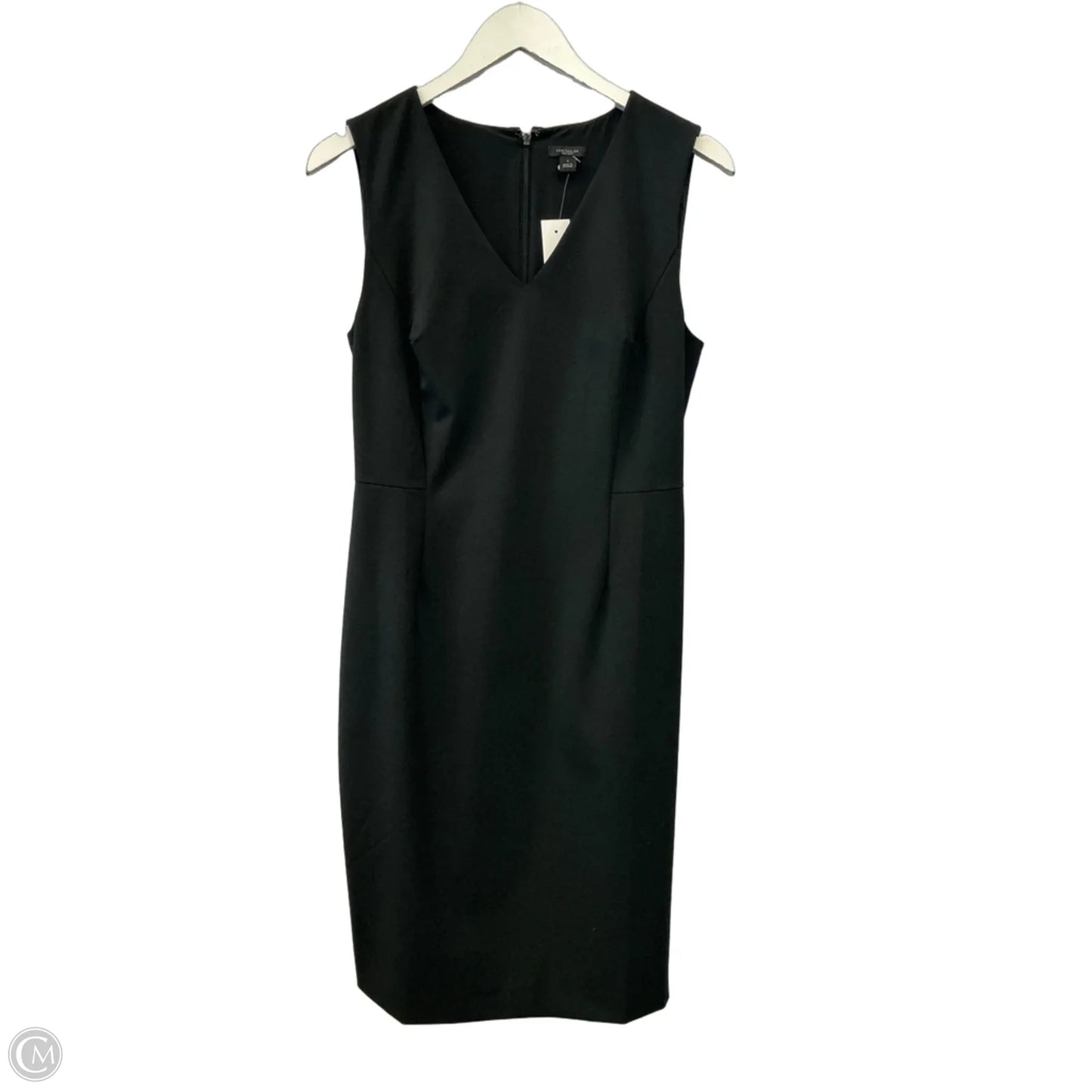 Dress Casual Midi By Ann Taylor In Black, Size: S