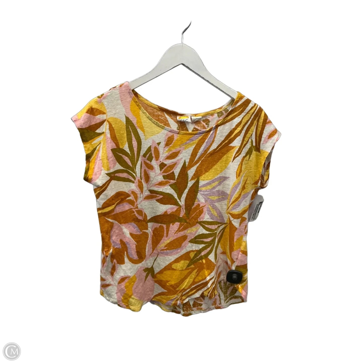 Top Short Sleeve By C And C In Gold, Size: L