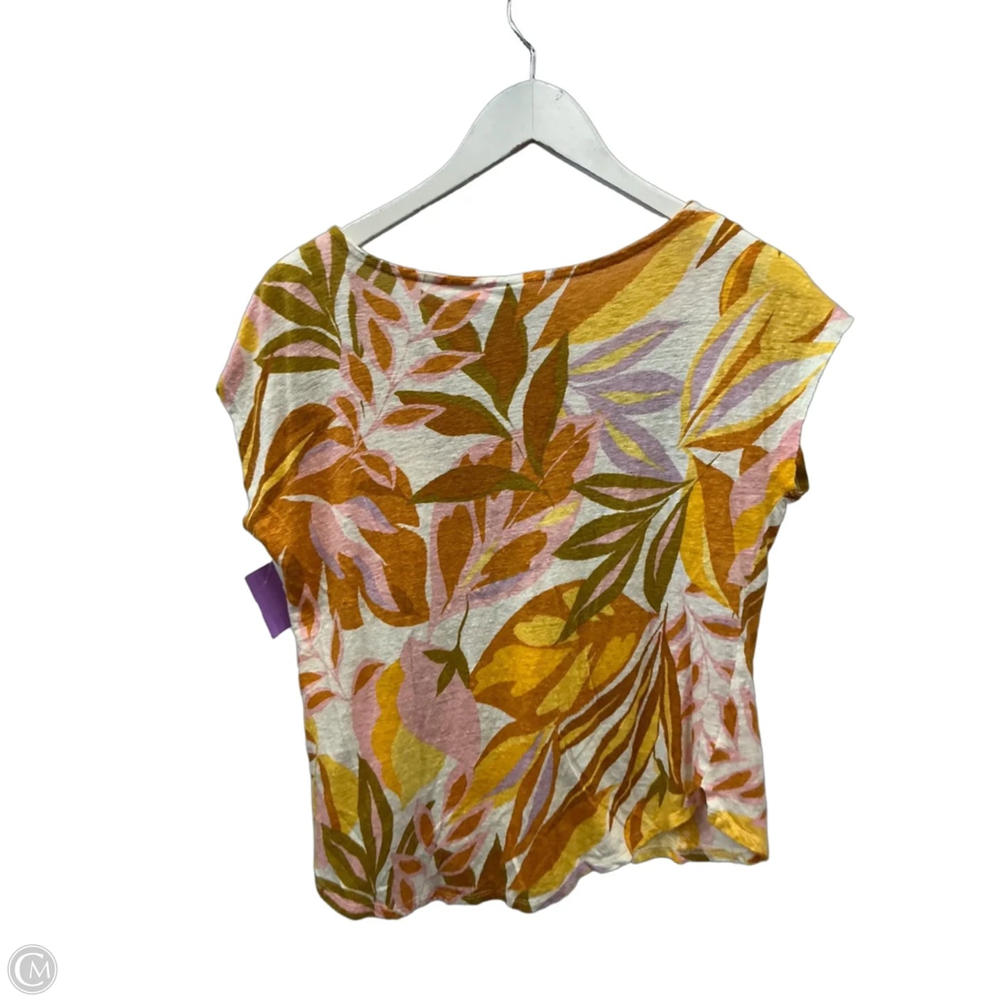 Top Short Sleeve By C And C In Gold, Size: L