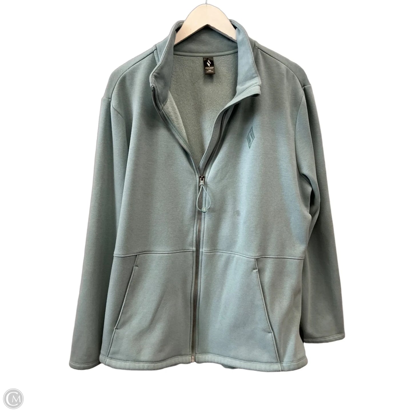 Athletic Jacket By Skechers In Blue, Size: 3x