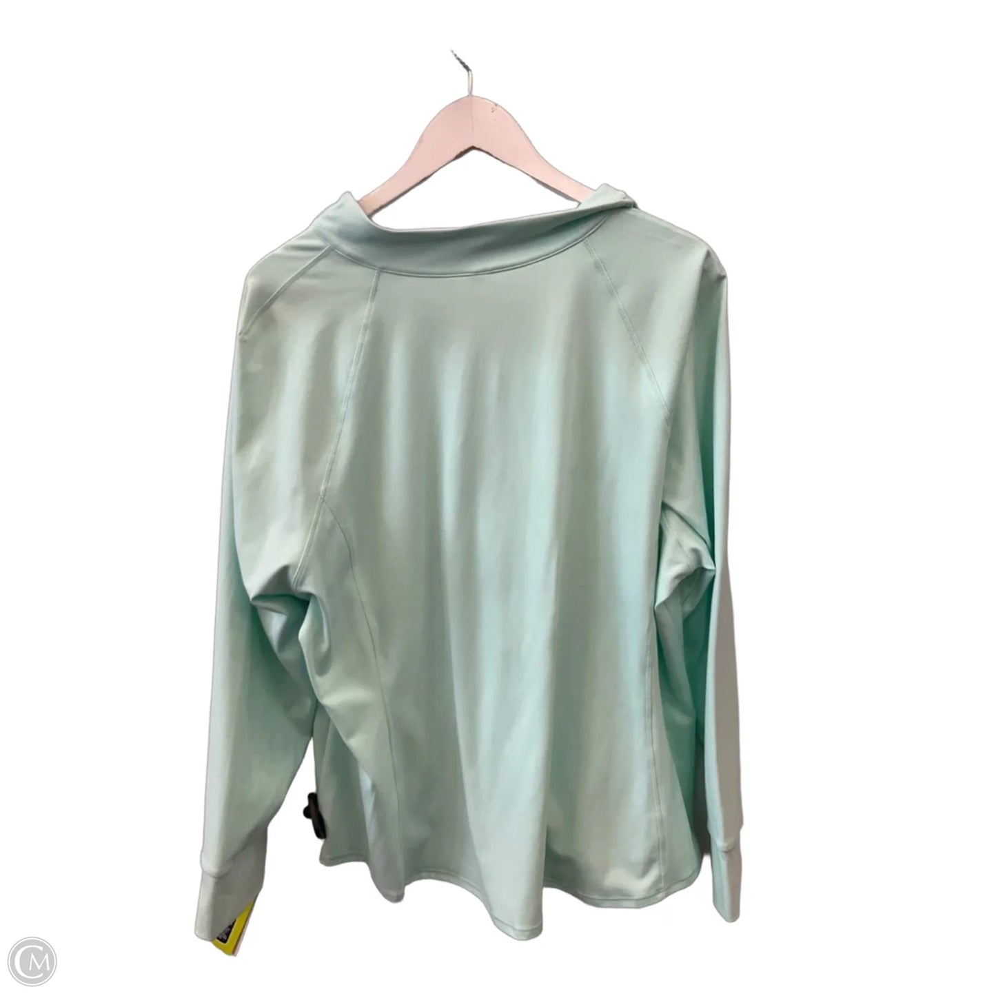 Athletic Top Long Sleeve Collar By Clothes Mentor In Green, Size: 3x