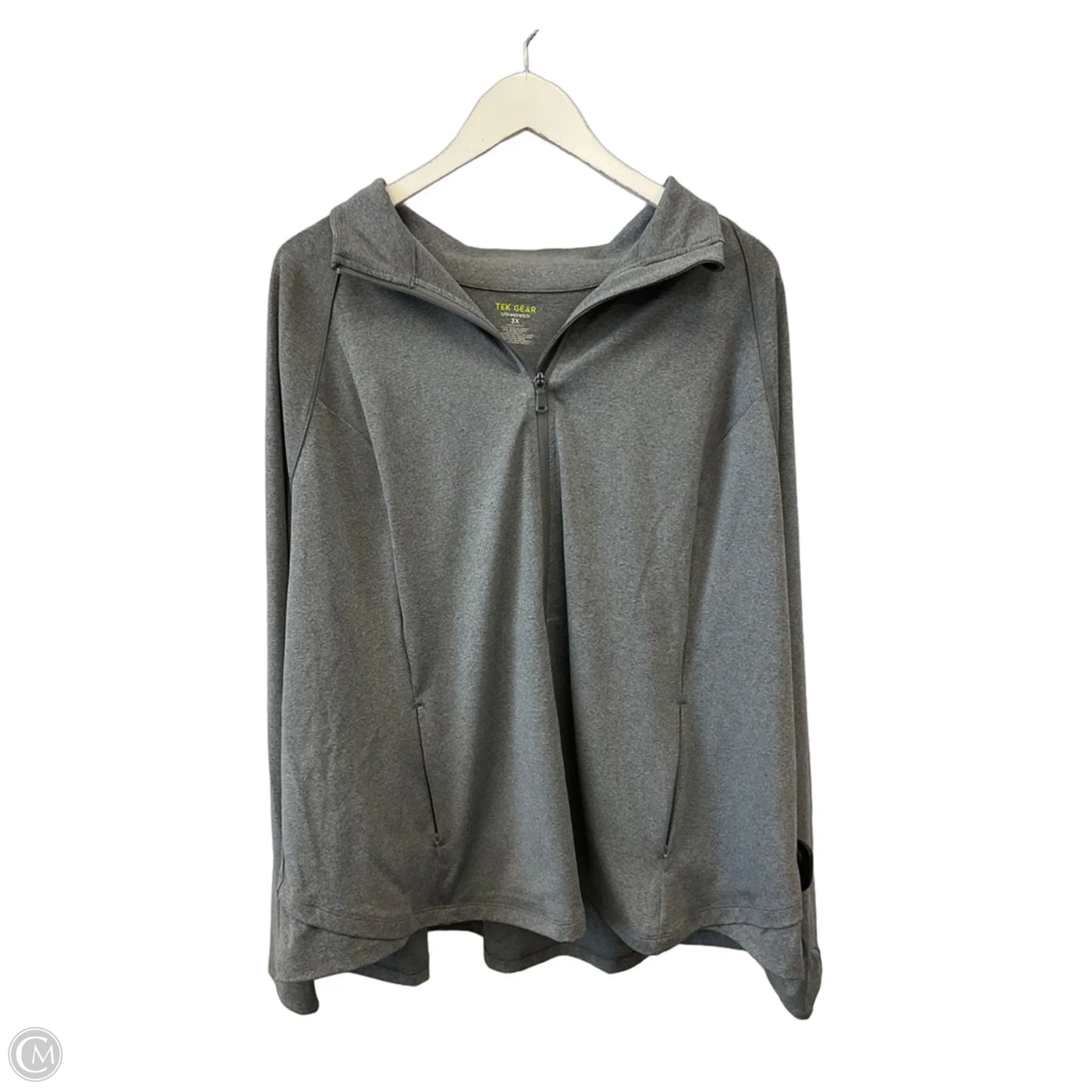 Athletic Jacket By Tek Gear In Grey, Size: 3x