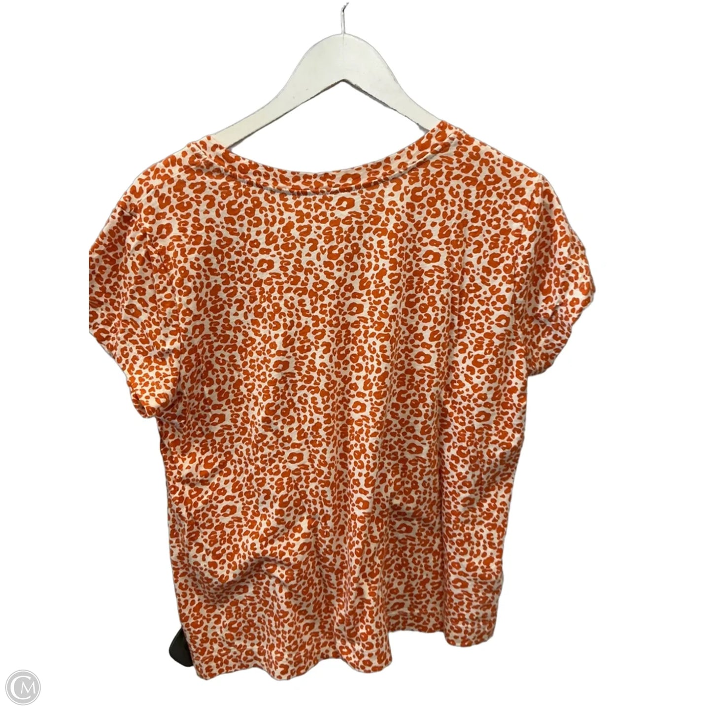 Top Short Sleeve By Loft In Orange, Size: L