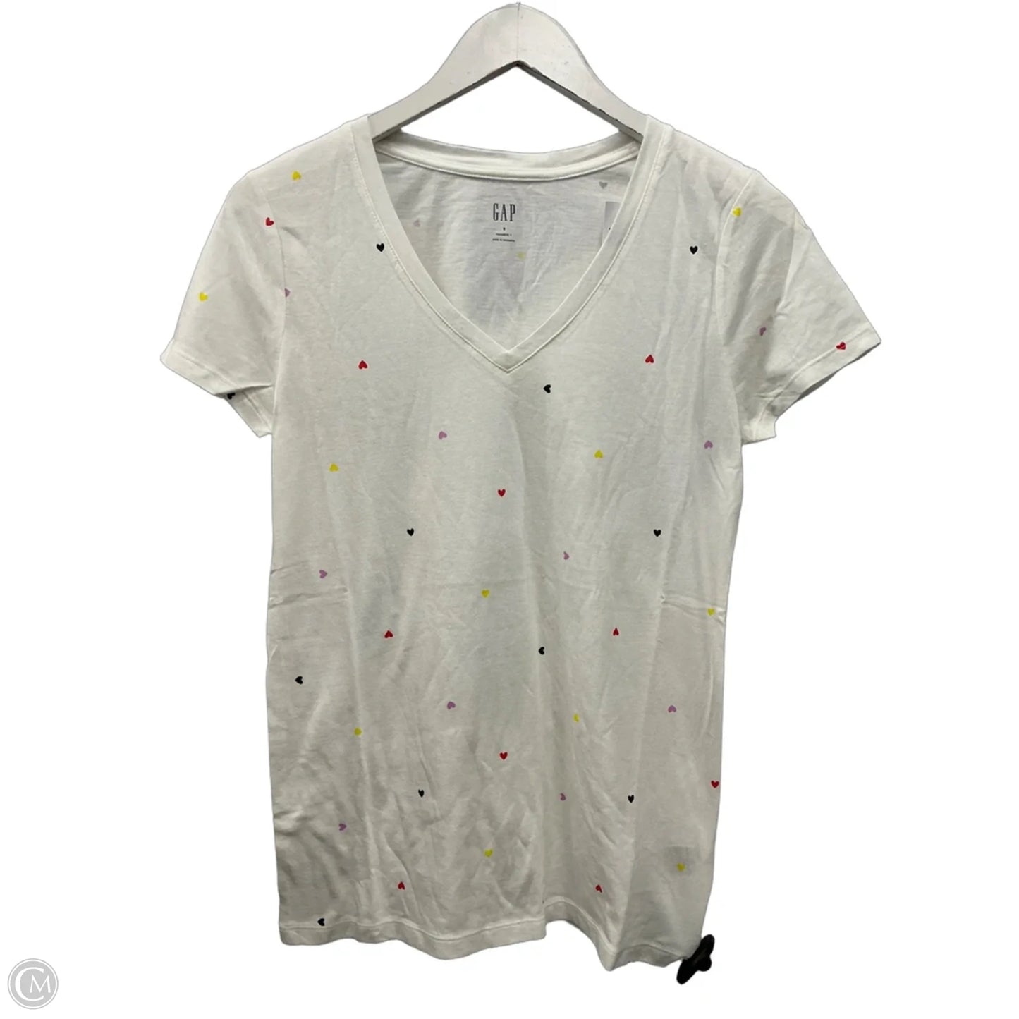 Top Short Sleeve By Gap In White, Size: S