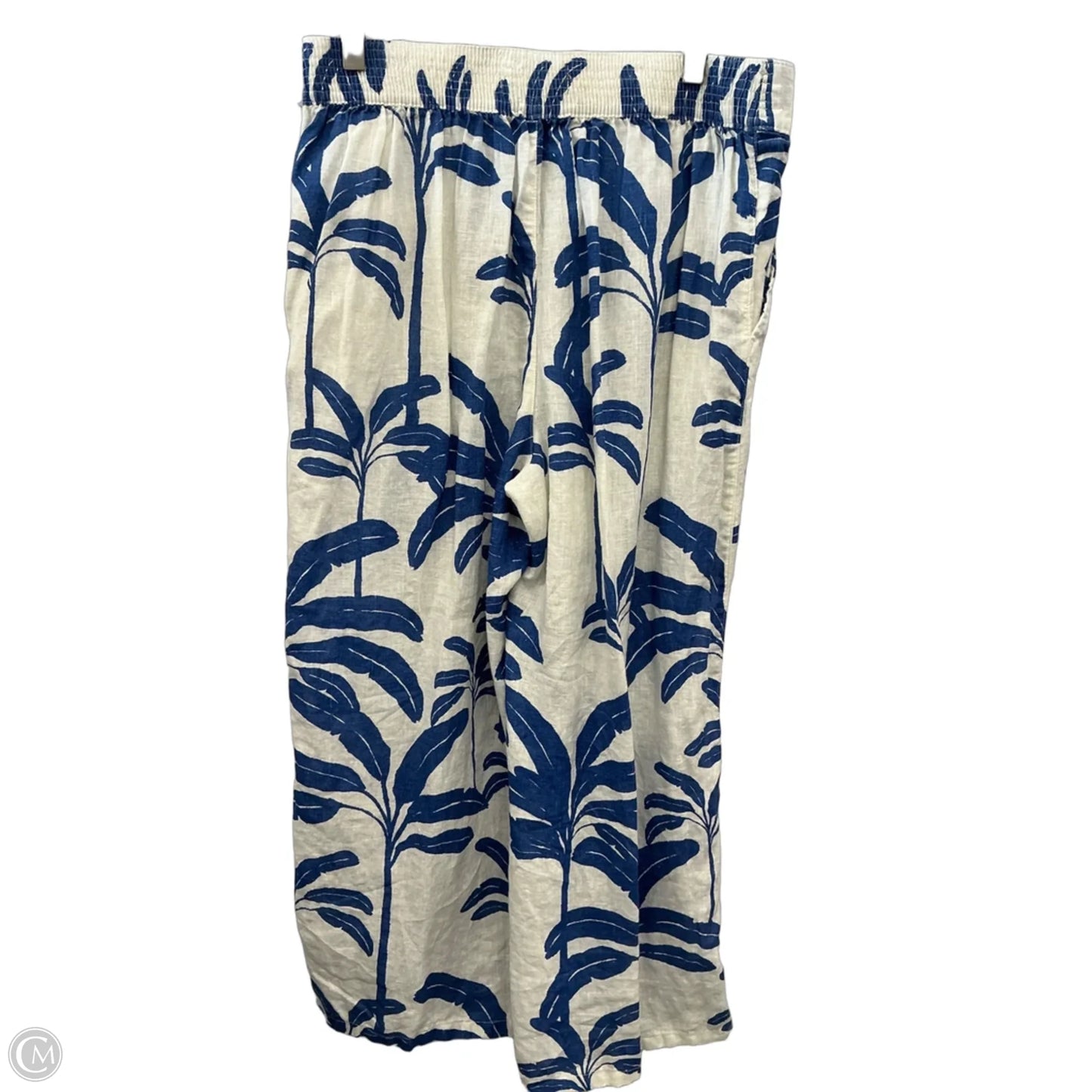 Pants Linen By Tahari In Blue & White, Size: 12