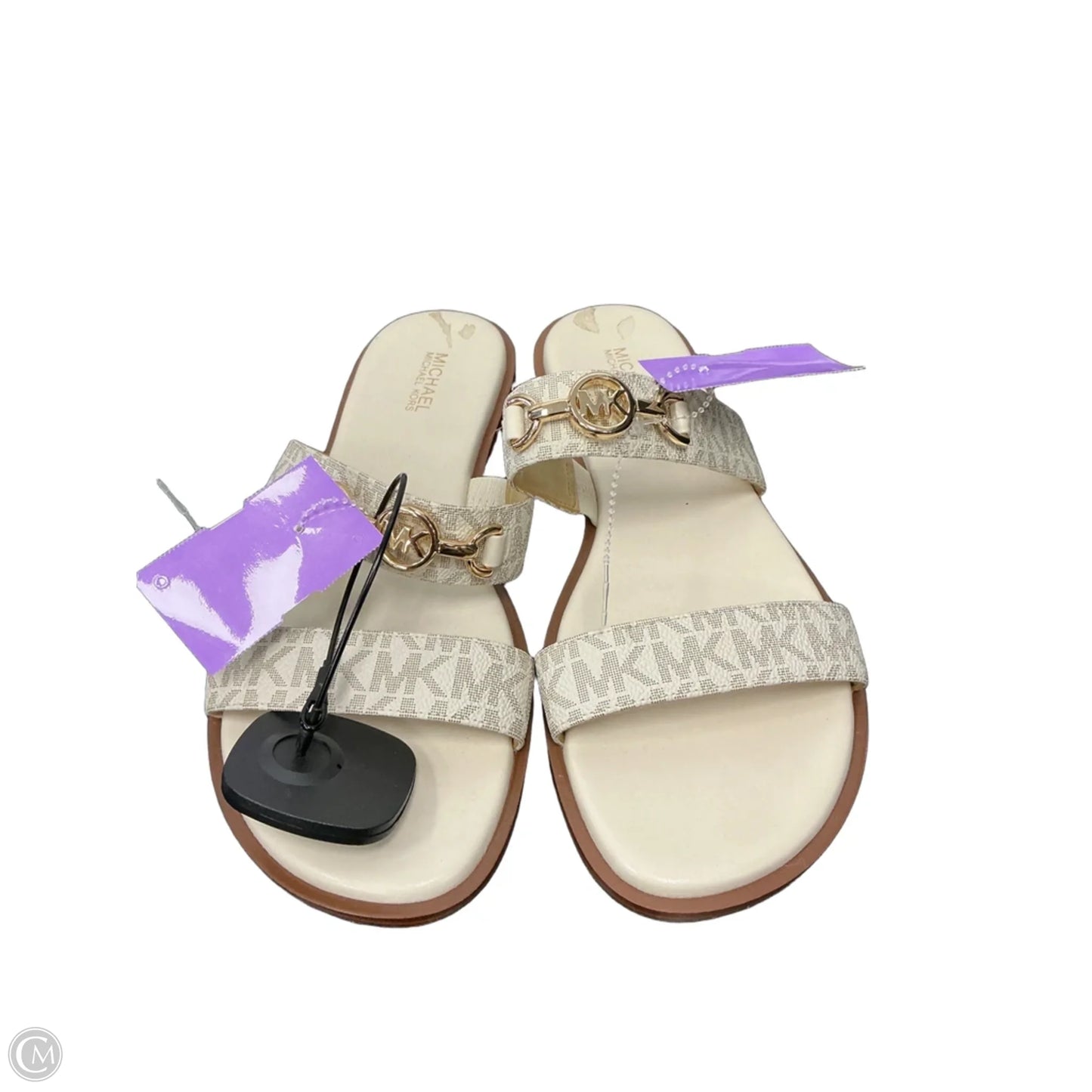 Sandals Flats By Michael By Michael Kors In Cream, Size: 7.5