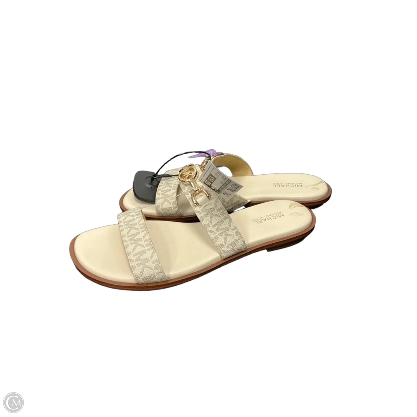 Sandals Flats By Michael By Michael Kors In Cream, Size: 7.5