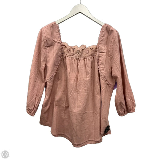 Top 3/4 Sleeve By Davi & Dani In Mauve, Size: M