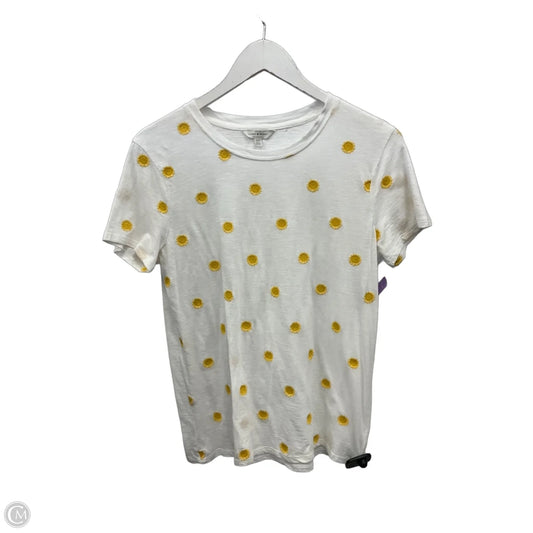 Top Short Sleeve By Lucky Brand In White, Size: M