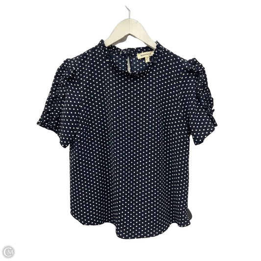 Top Short Sleeve By Monteau In Navy, Size: M