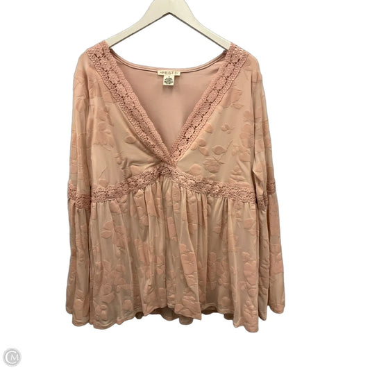Top Long Sleeve By Torrid In Pink, Size: L