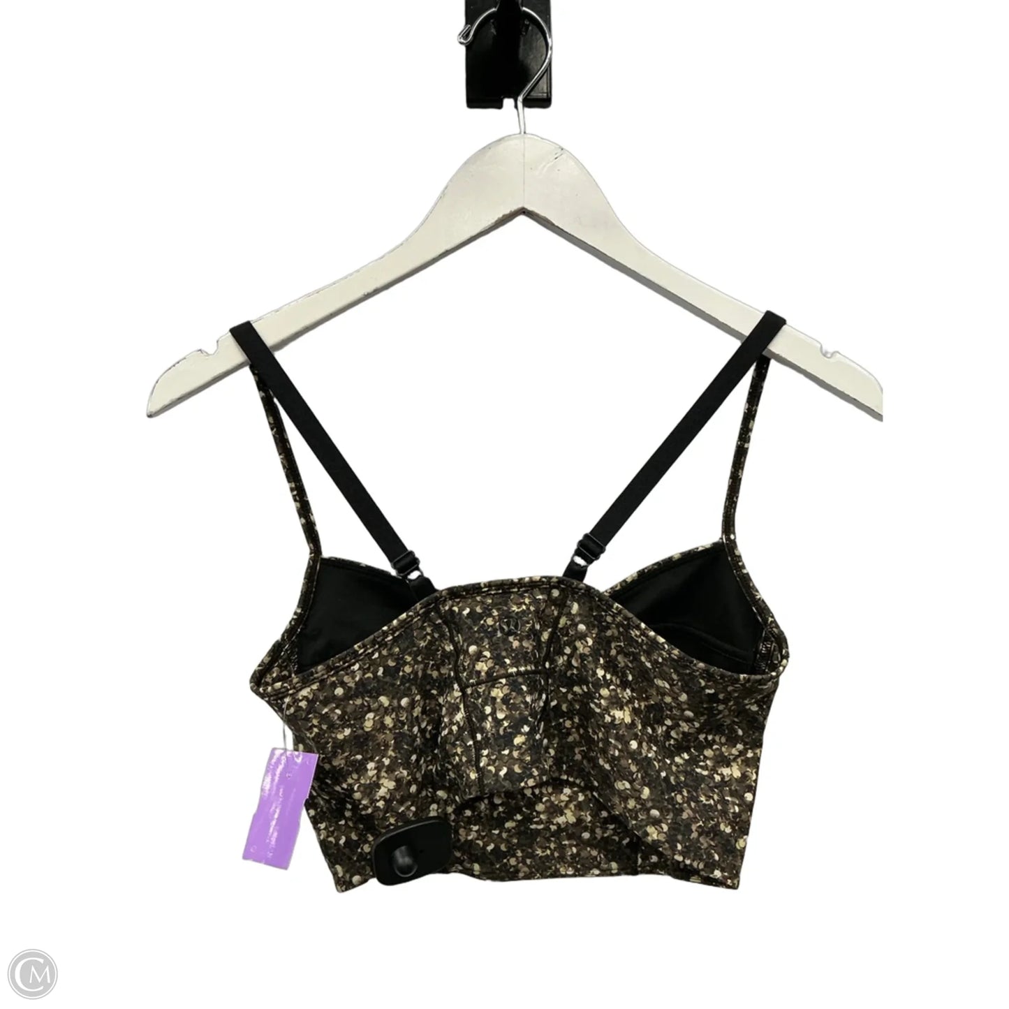 Athletic Bra By Lululemon In Brown & Cream, Size: 6
