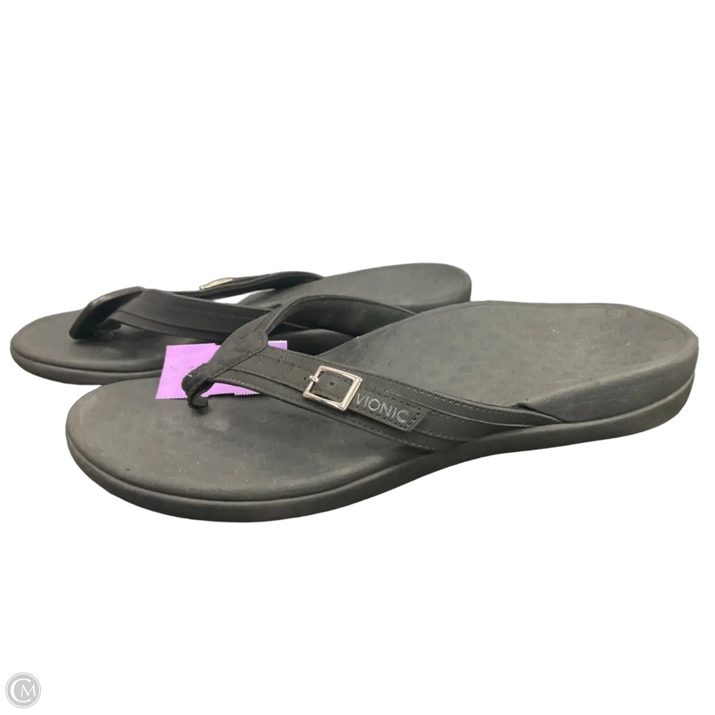 Sandals Flip Flops By Vionic In Black, Size: 10