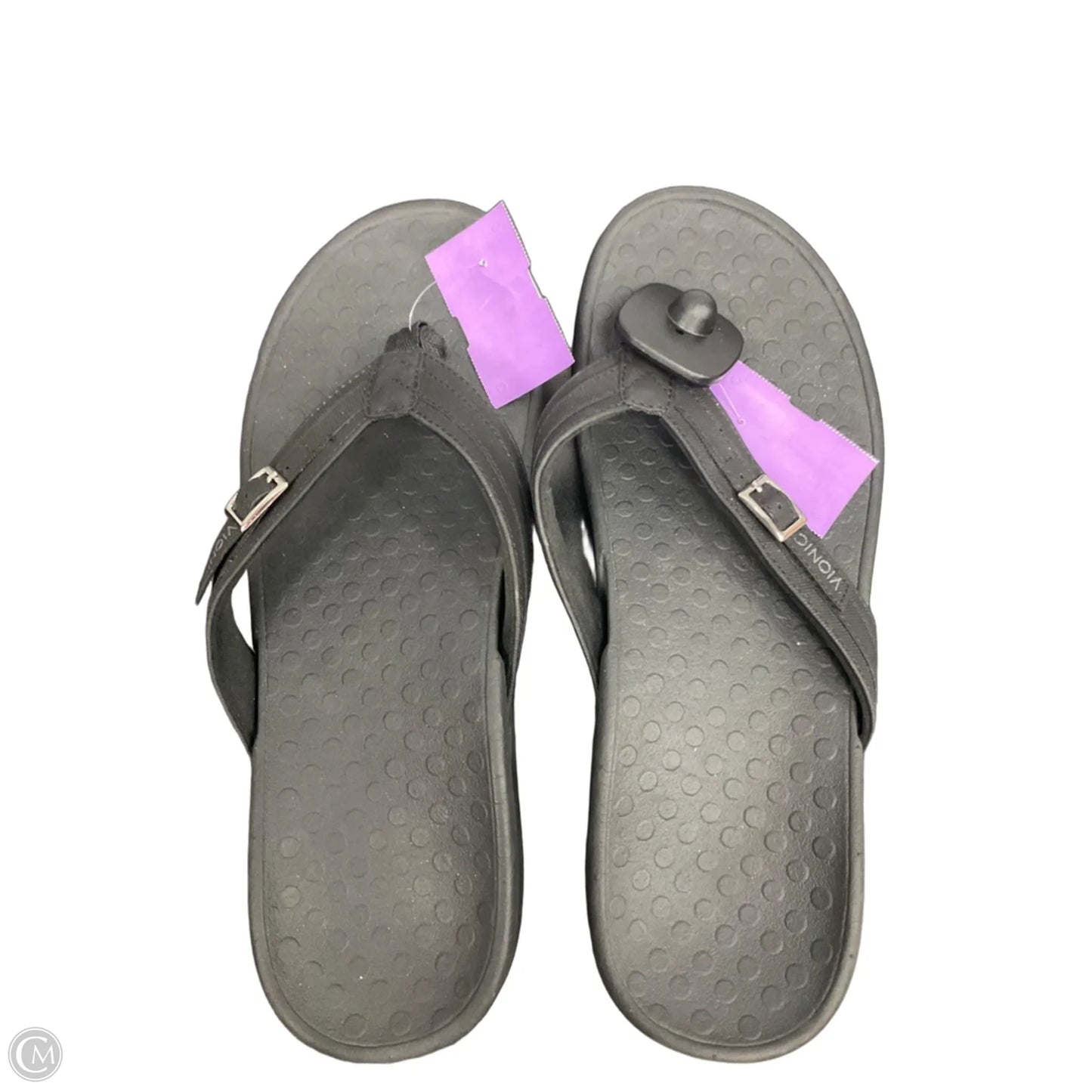 Sandals Flip Flops By Vionic In Black, Size: 10
