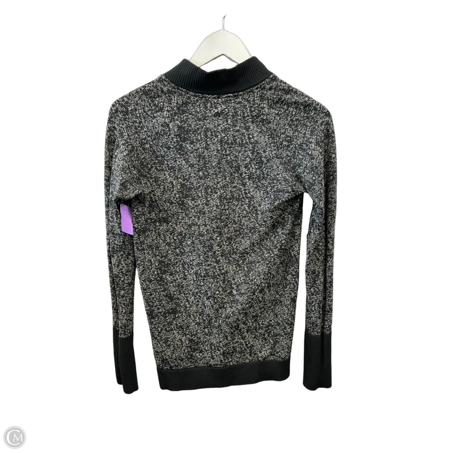 Athletic Top Long Sleeve Collar By Lululemon In Black, Size: S