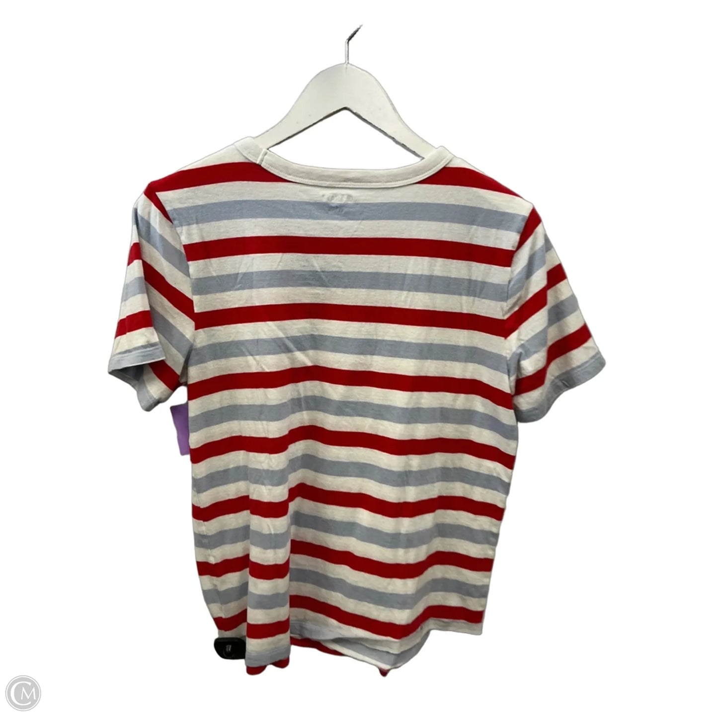 Top Short Sleeve By Old Navy In Red & White, Size: M