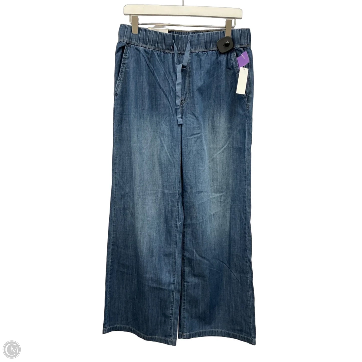 Jeans Wide Leg By Nine West Apparel In Blue Denim, Size: M