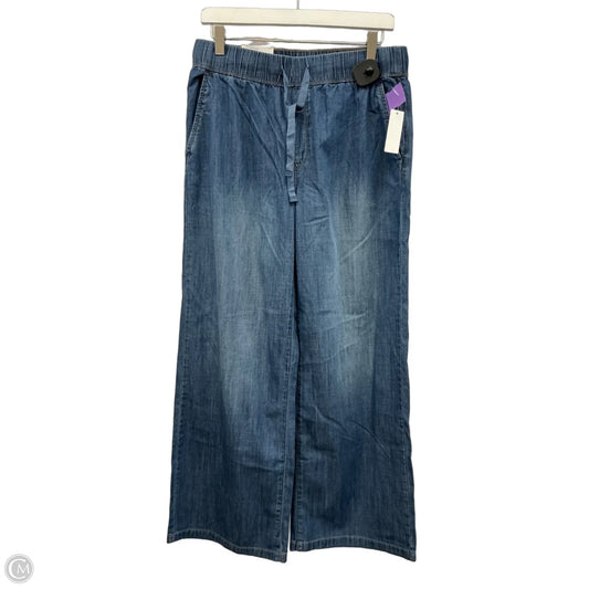 Jeans Wide Leg By Nine West Apparel In Blue Denim, Size: M