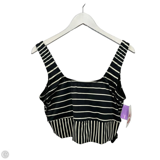Swimsuit 2pc By Lands End In Black & Cream, Size: L