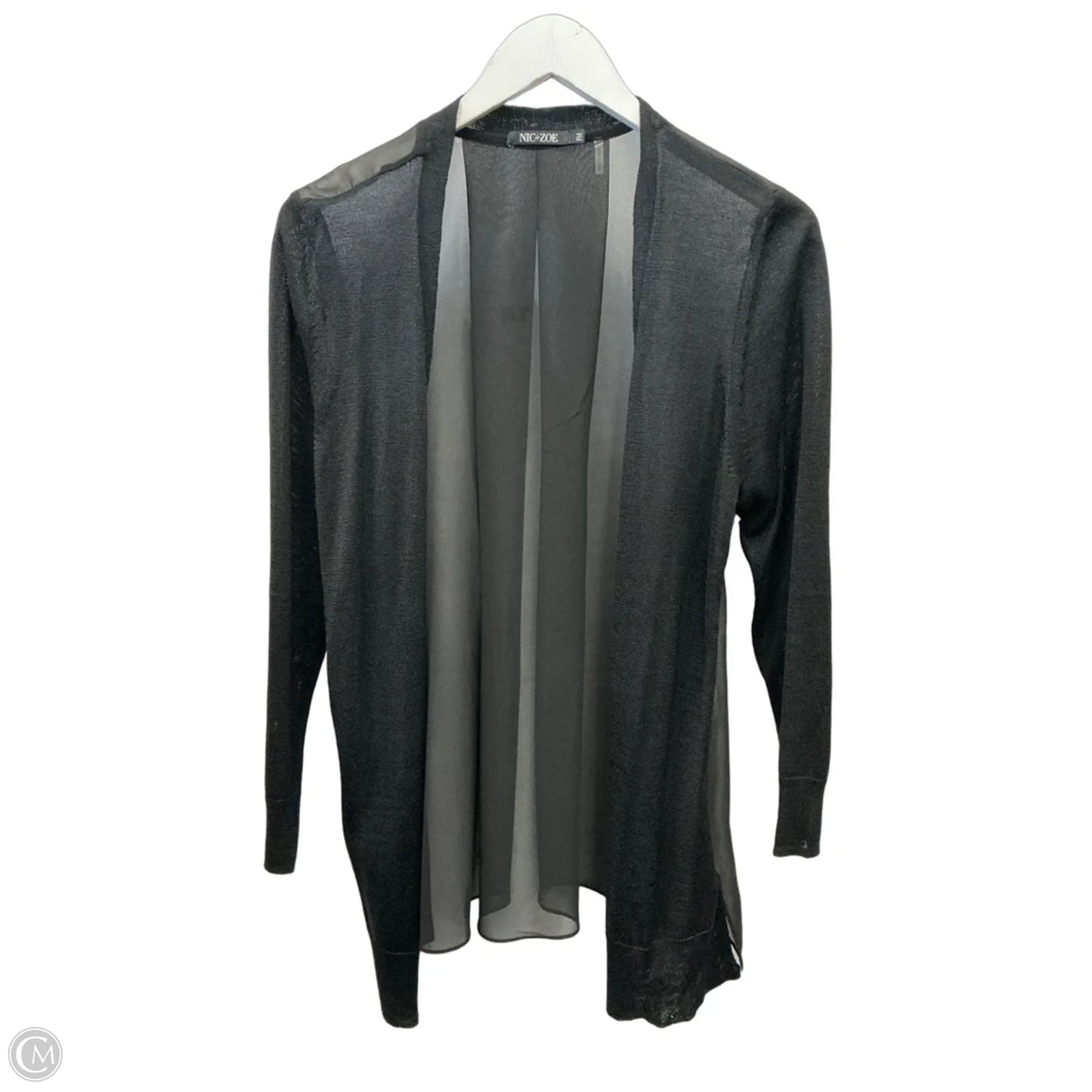 Sweater Cardigan By Nic + Zoe In Black, Size: Mp