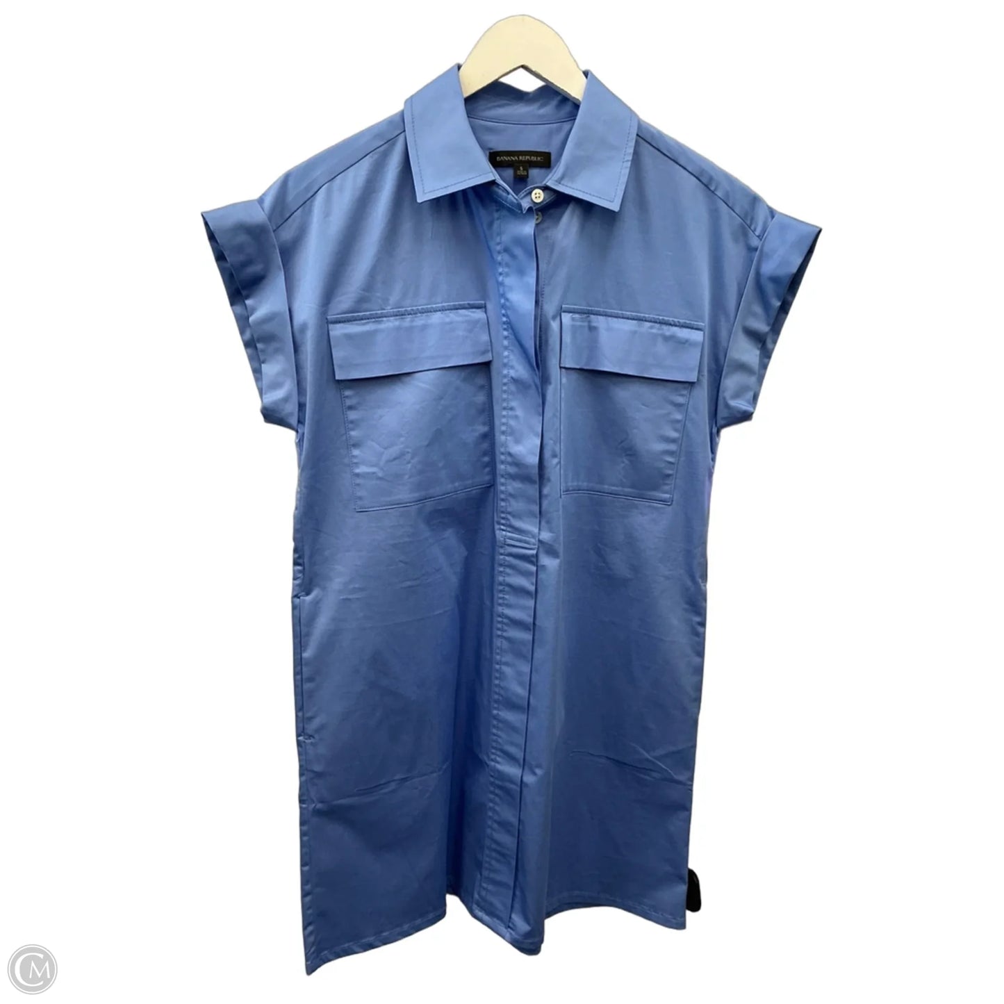 Dress Casual Midi By Banana Republic In Blue, Size: S