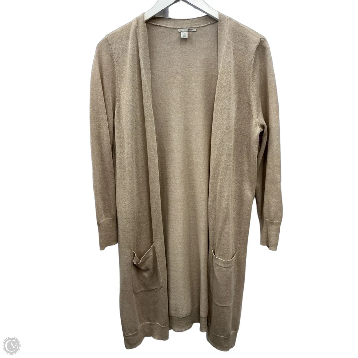 Sweater Cardigan By Halogen In Tan, Size: Mp