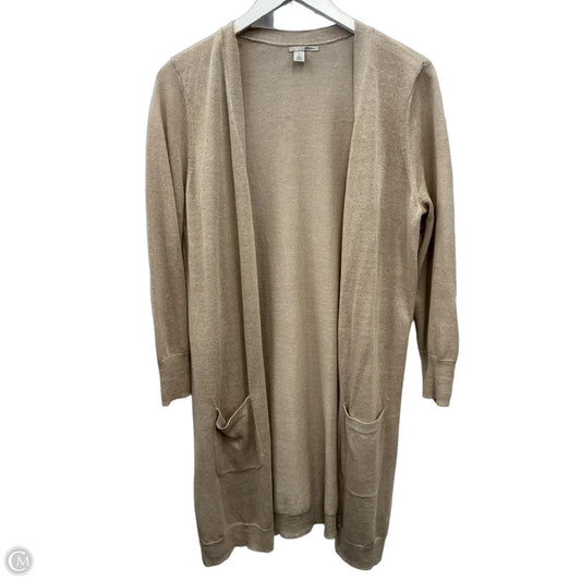 Sweater Cardigan By Halogen In Tan, Size: Mp