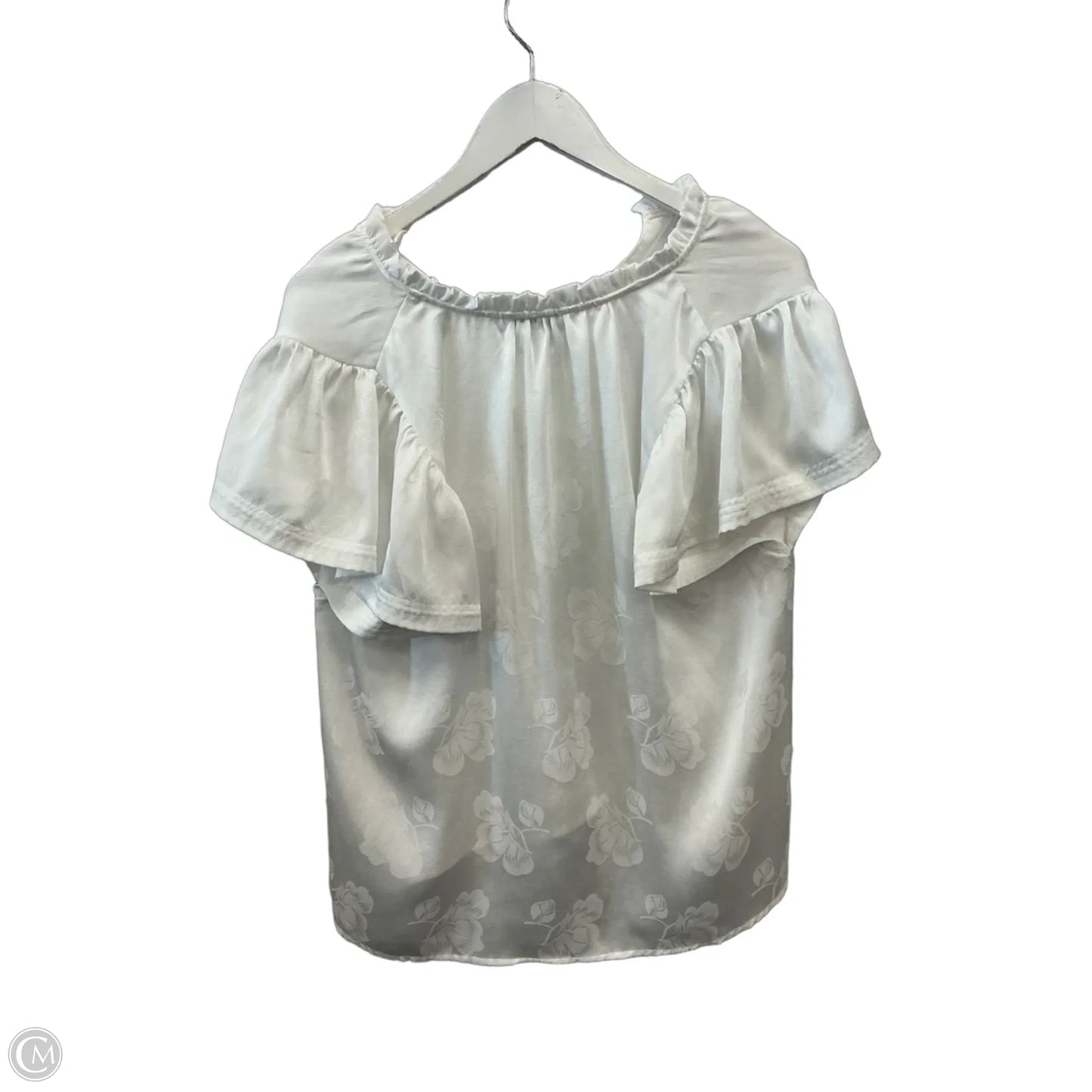 Top Short Sleeve By Current Air In White, Size: L